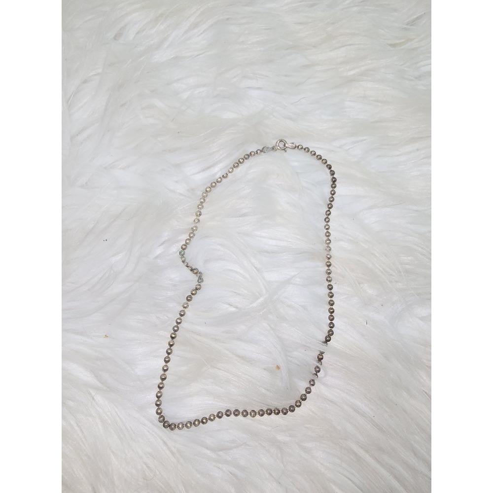 16 inch Sterling Silver Ball Chain Necklace with Lobster Clasp 925 Italy 10grams